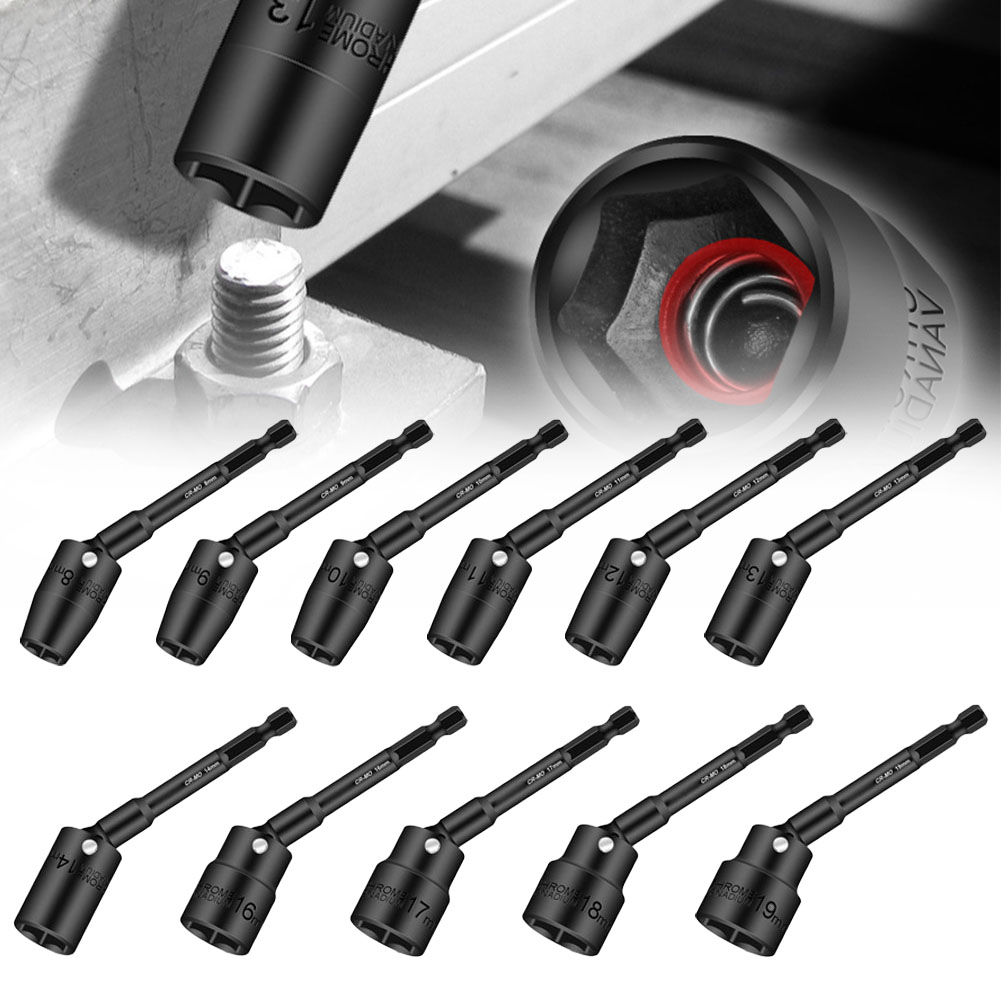 Power Tools Online - 1個 100mm 六角ソケット H8-H19 360度回転ヘッド 100mm