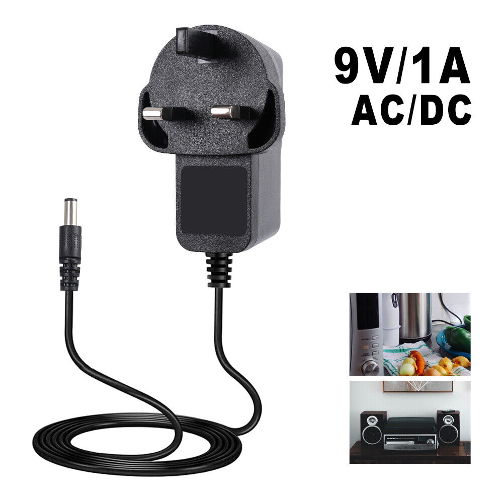 Power Tools Uk - 1 個 AC/DC 9V 英国プラグ電源アダプタープラグコンバータ充電ユニバーサル 9V1A