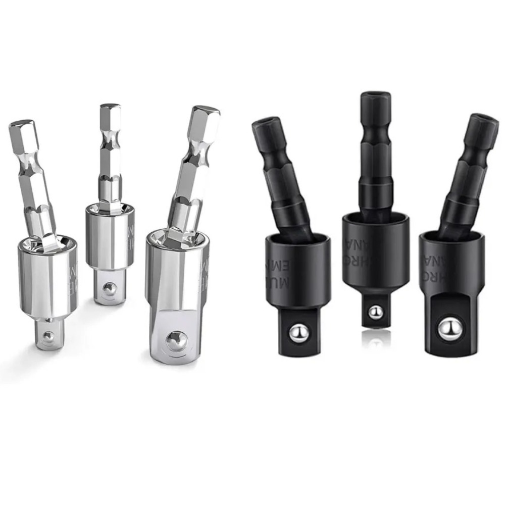 Power Tools Online - 360 ° 回転式電動ドリルソケットアダプターセット六角ハンドルから1/4インチ、3/8インチ、1/2インチ角ヘッドロータリーアダプター接続ロッドツール