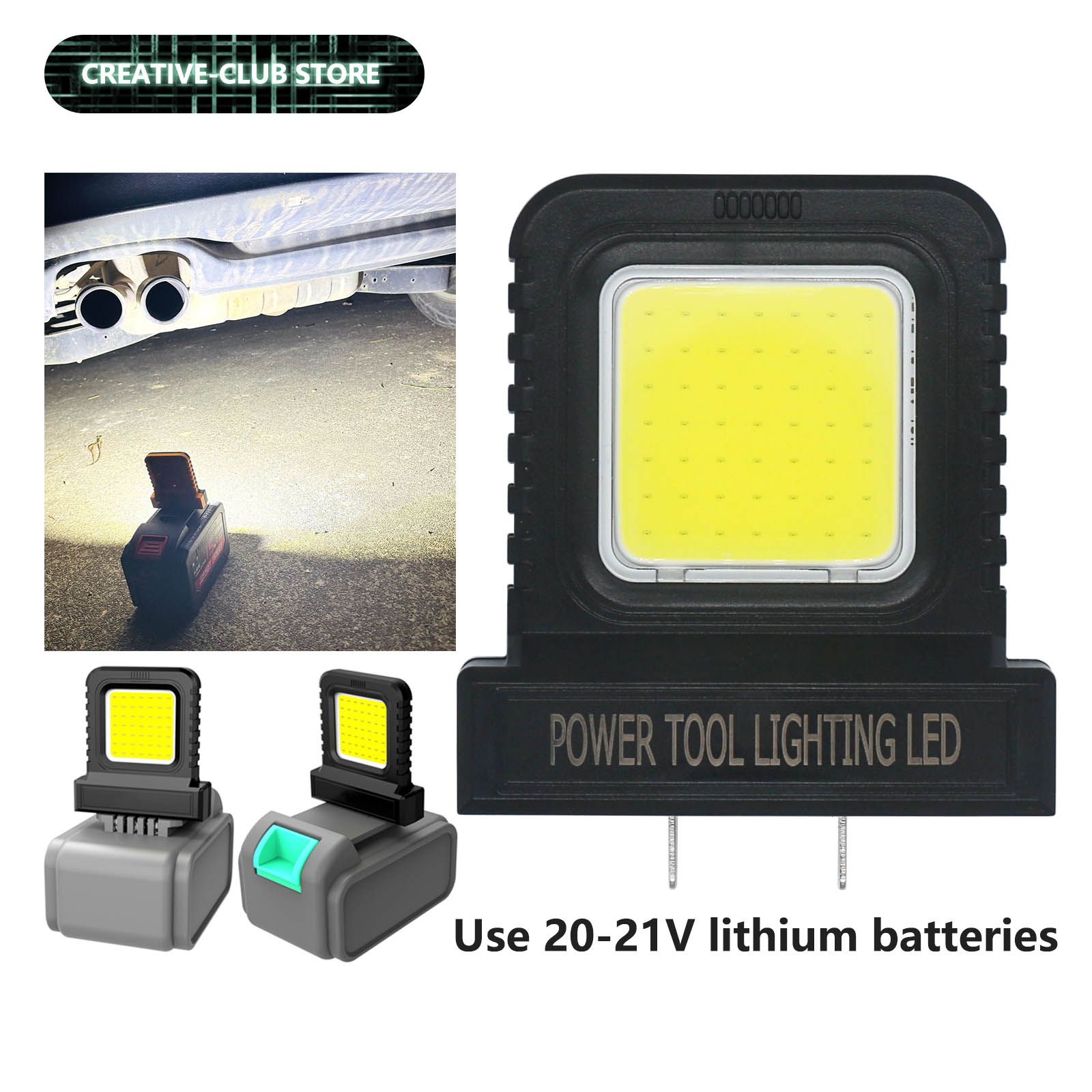 Power Tools For Construction Work - LED モジュールキャンプランプ LED ワークライト 20V-21V 電源用ワークライトガレージワークショップ屋外建設電動工具アクセサリー