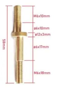 Power Tools Manufacturers In China - 銅製オフセットバー,超硬,電源トランス,中国製,6x6x58mm, 10個