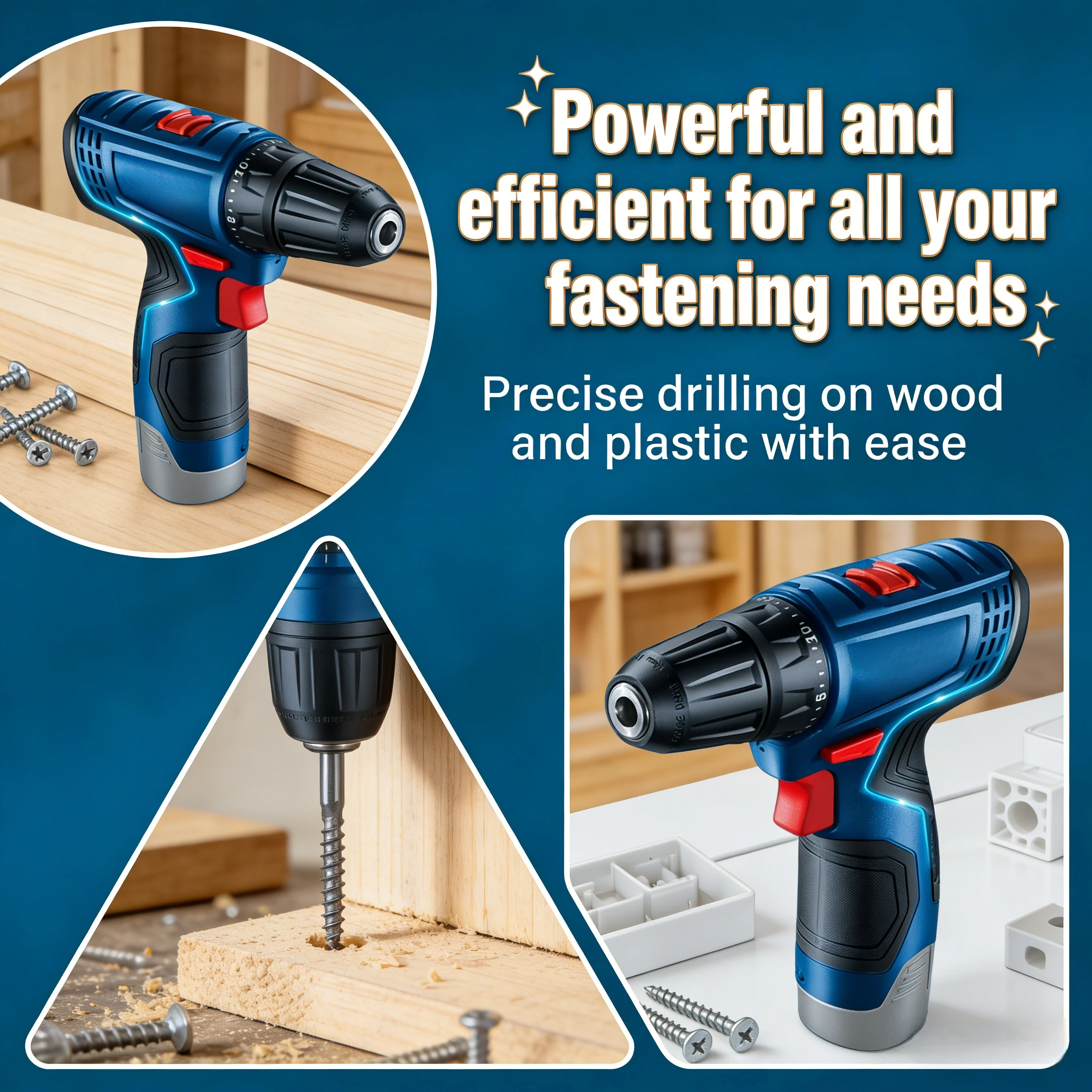 Power Tools Workshop - ボッシュ電動ドリル GSR 120-LI 12V 充電式コードレス多機能家庭用 DIY
