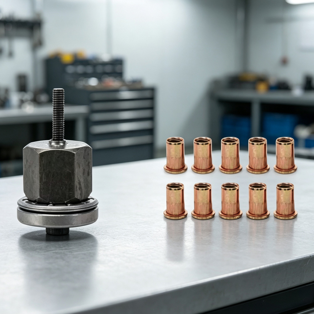 Power Tools For Construction Work - リベットナットセッティングツール（ラムヘッド+ナット用）手動・空気圧・電動システム対応 炭素鋼製 1.1×4cm