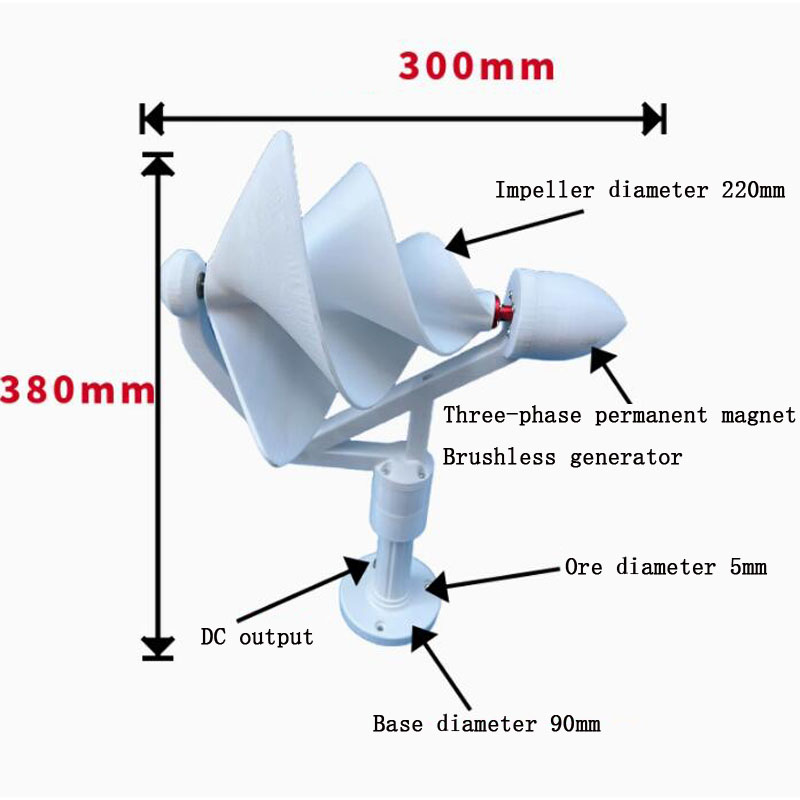 Power Tools Generator - 12V DC出力、低始動風速(1.5m/s)、効果的な三相PMブラシレス発電機、マイクロ風力タービン発電機50W