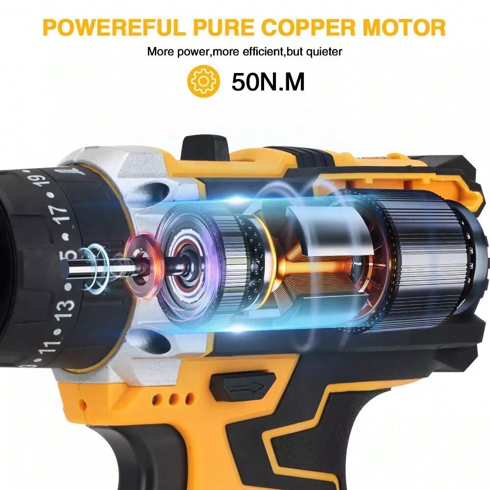 コードレスブラシレスインパクトドライバー＆ハンマードリルコン - Power Tools For Construction Work のレビューと価格