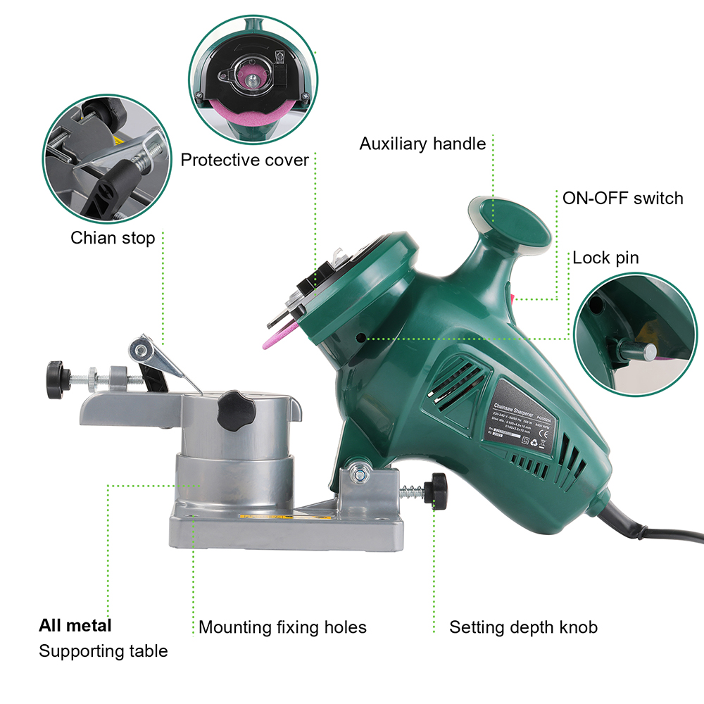 POSENPRO 250W チェーンソー研磨機 4インチ電動 - Power Tools Online のレビューと価格
