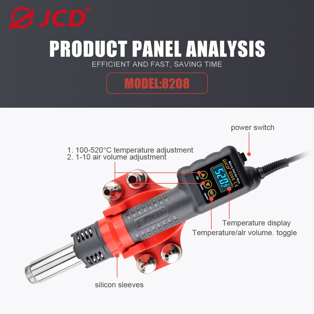 Jcd-マイクロ熱はんだ付けガン,750W,220V,110 - Heat Gun Variable のレビューと価格