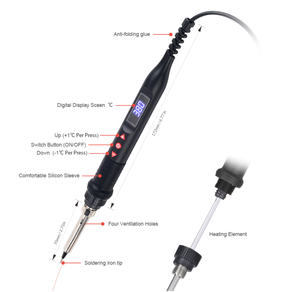 Jcd-マイクロ熱はんだ付けガン,750W,220V,110 - Heat Gun Variable のレビューと価格