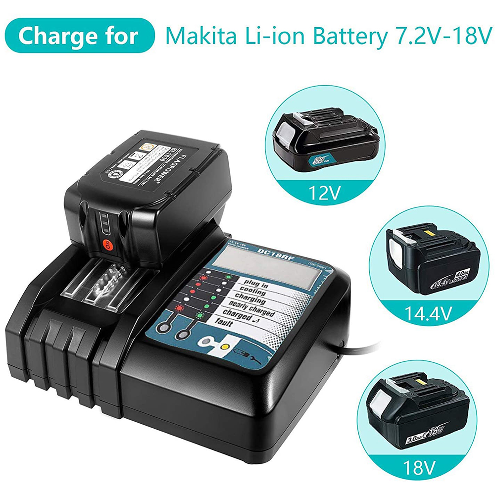 バッテリー充電器dc18rf 3a,18v,14.4v,bl - Power Tools Uk のレビューと価格