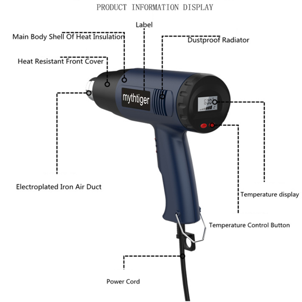 新型　ヒートガン 建築用熱風乾燥機 220V ヒートガン は - Heat Gun Variable のレビューと価格