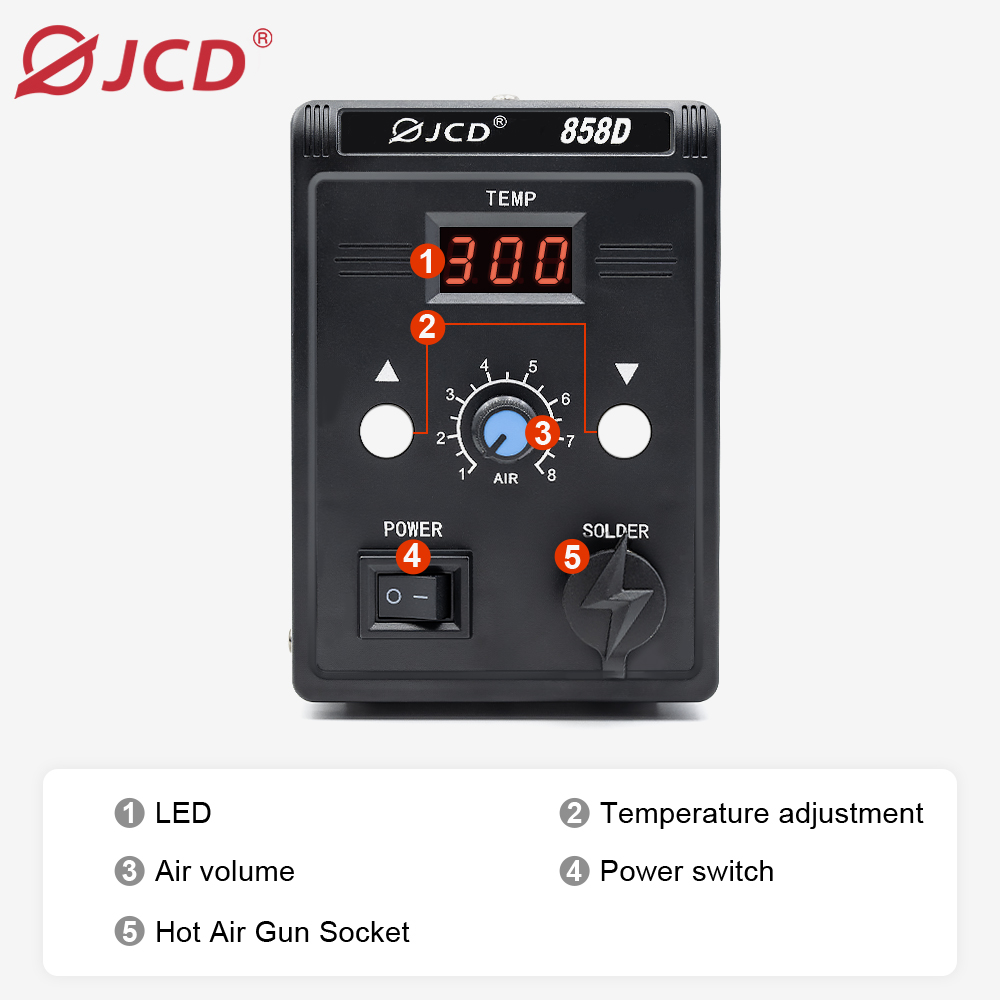 JCD ホットエアガン 858D 700 ワット BGA リ - Heat Gun Variable のレビューと価格