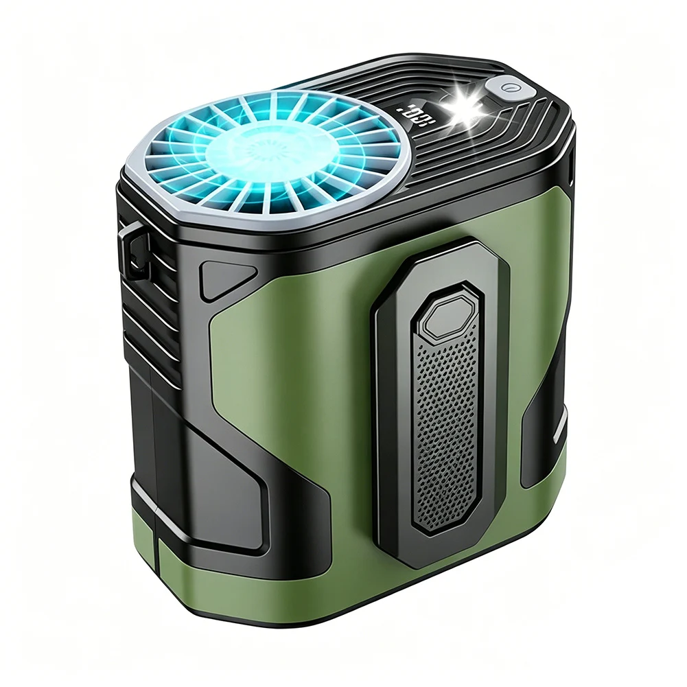 ポータブル USB ウエストネックファン 23C 冷却金属ハ - Power Tools For Construction Work のレビューと価格